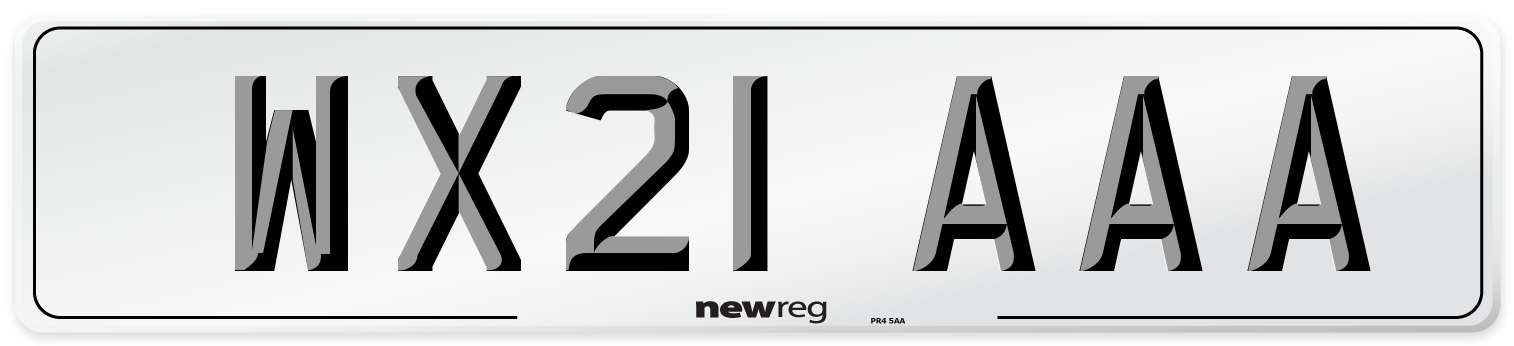 WX21 AAA Number Plate from New Reg